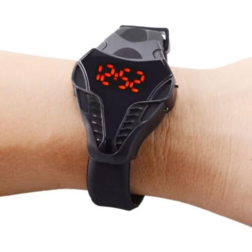 New fashion men watch leisure Cobra LED watch digital display triangular watch silicone sports watch branded watch men 's