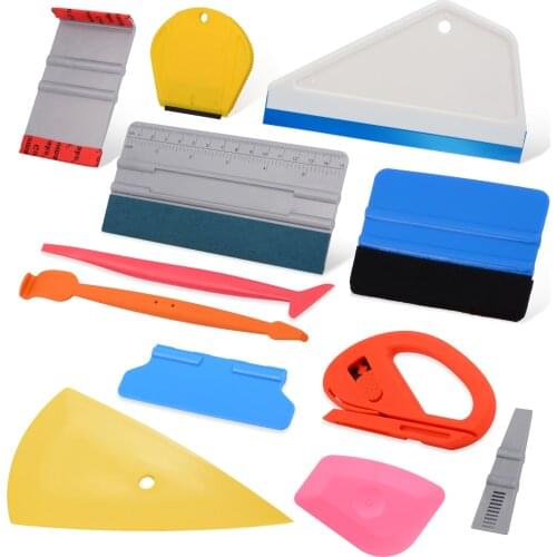 EHDIS Car Tinting Film Sticker Remover Scraper Vehicle Vinyl Wrapping Magnetic Squeegee Carbon Fiber Decal Cutter Hand Tools Kit