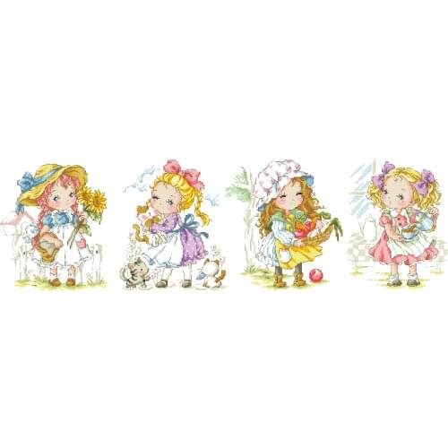 HH Birds and Peach Blossoms and Birds Counted Cross Stitch Kit Cross stitch RS cotton with cross stitch SODA G136