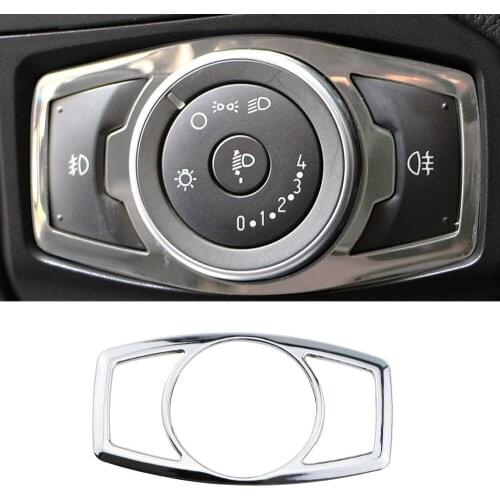 For Ford Focus 3 4 MK3 MONDEO KUGA Edge Mustang Chrome Fog Head Light Lamp Adjust Switch Button Panel Cover Trim Bezel Molding
