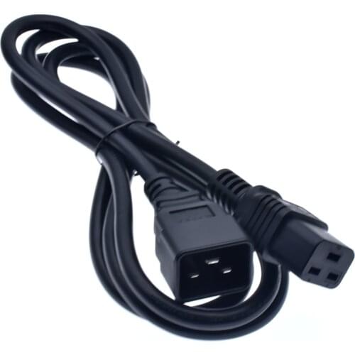 IEC 320 C20 to C19 Host Server Engine Room UPS AC Power Cord 16A C20-C19 Power PDU Extension Cable H05VV-F 3G1.5mm Wire Gauge