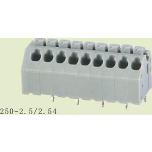 PCB Spring Terminal Block 2.54mm Pitch, ELT250-2.54 ,IEC250V2A CE Rohs UL300V2A 24-20AWG