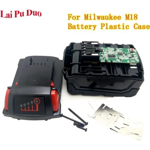 For Milwaukee M18 18V Li-ion Battery Plastic Case With Charging Protection Circuit M18 48-11-1815 3Ah 4Ah 5Ah PCB Board Kit