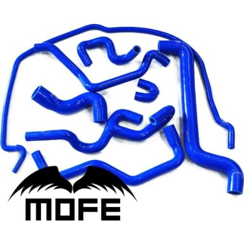 Mofe 8PCS Blue Silicone Radiator Coolant Hose Kit For Saab 9-5 9 5 1999-2001
