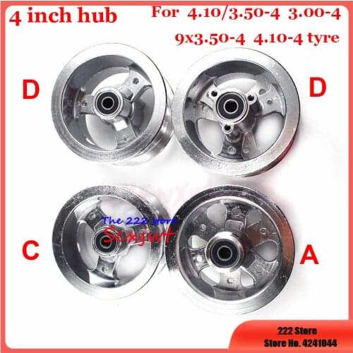 3.00-4 4.10/3.50-4 9x3.50-4 4.10-4 Inch Wheel Rim Sets Mobility Freewheel Scooter Electric Scooter Gas Scooter ATV 4 Inch Hub