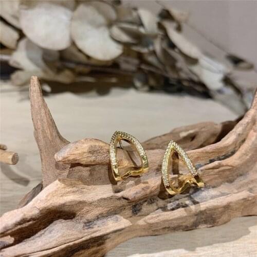 Delicate Micro Zircon Small Geometric Stud Earring Shining Rhinestone Crystal Piercing Earring Exquisite Korean Fashion 2021 New