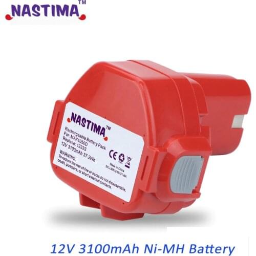NASTIMA Upgrade 12v 3100mAh NIMH Replacement Battery for Makita 1220 PA12 1222 1233S 1233SA 1233SB 1235 1235A 1235B 192598-2