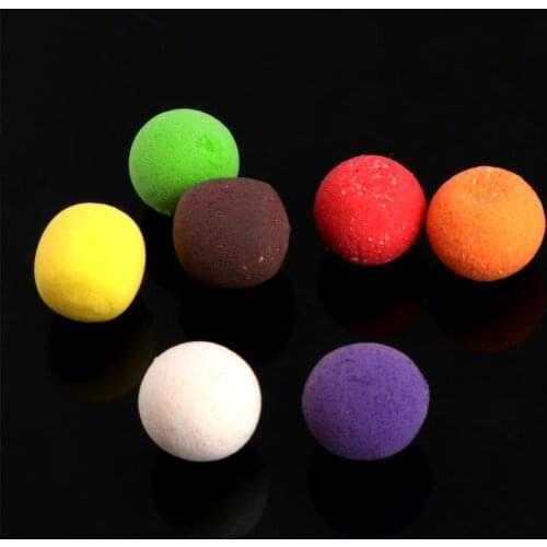 OOTDTY 15g 12mm Floating Ball Beads Feeder Carp Fishing Baits Smell Lures 7 Flavours New Fishing Ball for fishing
