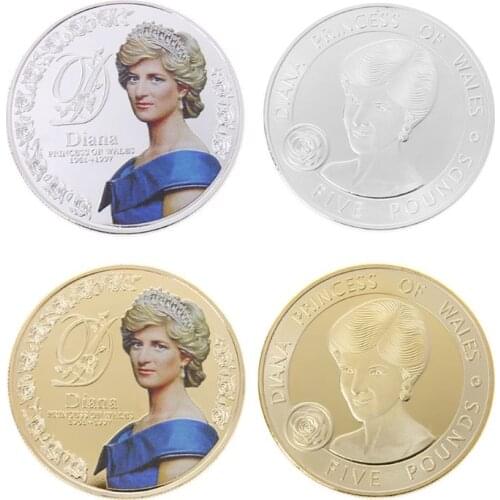 Princess Diana Commemorative Coin Vintage Metal Crafts Collection Gift Souvenior