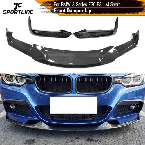 Carbon Fiber Front Bumper Lip Spoiler Splitters for BMW F30 F31 M 320i 328i 335i M Sport 2012 - 2018 Bumper Guard