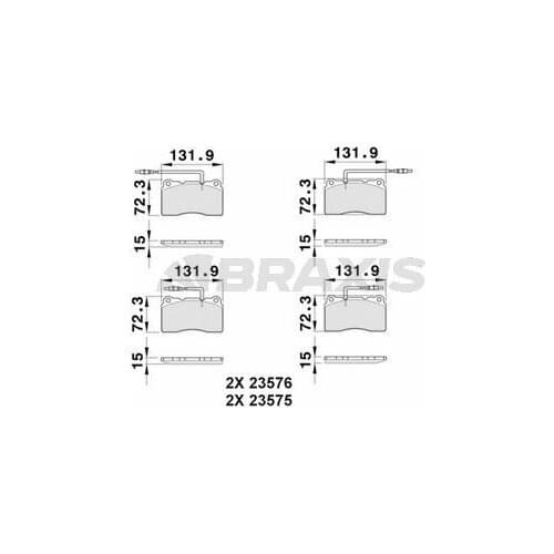 FRONT BRAKE BALATASI PEUGEOT 607 ES9J4 (3.0 24V) TUM MODELS 99 9851050