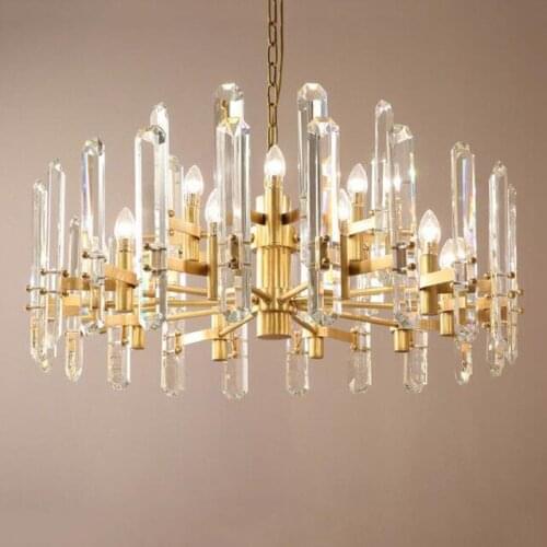 Luxury crystal chandelier lighting modern crystal LED lamp for living room dining room villa atmosphere creative light