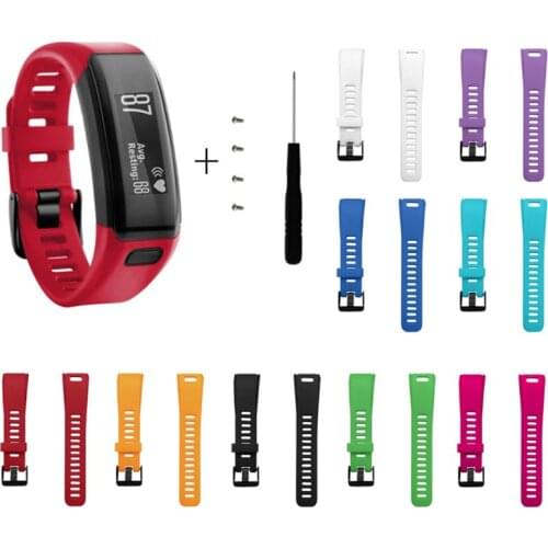 Replacement Soft Silicone Bracelet Strap WristBand For Garmin Vivosmart HR
