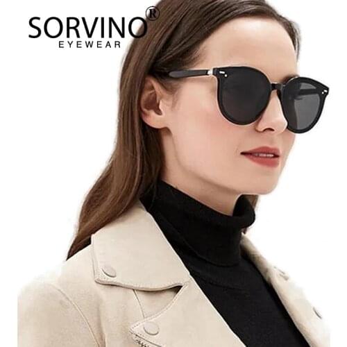 SORVINO Retro Mirror Square Shades For Men Sunglasses Women Brand Luxury Designer Oval 2020 Fashion Crystal Sun Glasses SP282
