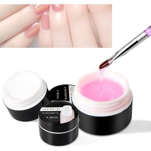 20ML UV Nail Gel Art Pink Clear Transparent 3 Color Extension Sculpting Glue Design 3D Nail Tools Decoration Glue Nail Art TSLM1