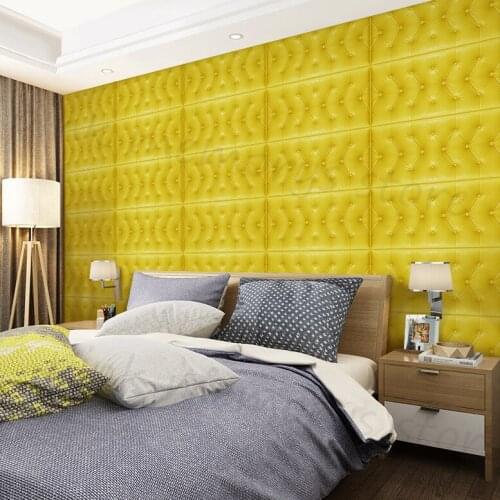 Thicken mosaic self-adhesive headboard soft bag anti-collision wall stickers tatami soft wall stickers imitation wall stickers