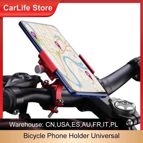 Bicycle Phone Holder Universal Bike Motorcycle Handlebar Clip Stand Mount Adjustable Cell Phone Holder Bracket For iPhone Etc