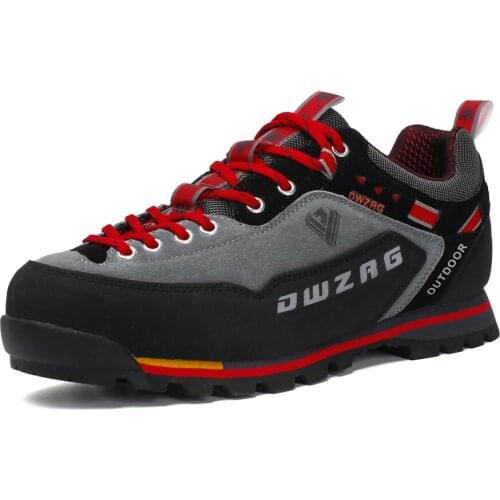 Four seasons can wear outdoor shoes hiking shoes mens sports shoes leather hiking shoes non-slip and waterproof