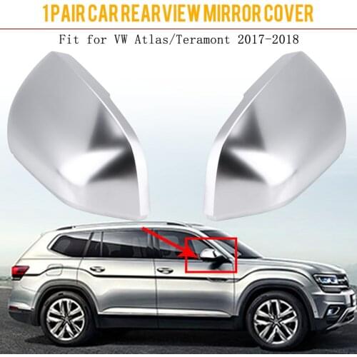 1 Pair Car Rearview Mirror Shell Cover Protection Cap Wing Mirror Housing for Atlas for Teramont 2017-2018