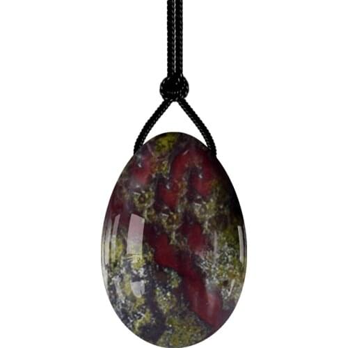 1PC Drilled Yoni Egg Natural Dragon Blood Stone Undrilled Jade Eggs Vagina Massage Healing Balls Feminine Hygiene Care Tools