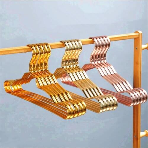 Clothes Hanger Aluminium Alloy Coat Hangers Anti-slip Metal Drying Rack 10PCS Wardrobe Organizer Clothing Storage Rack