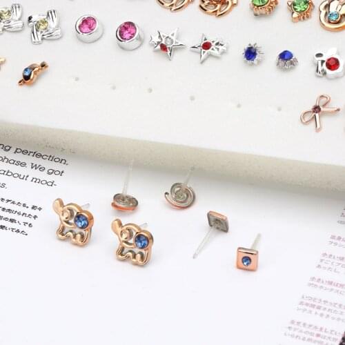 100 Pairs Assorted Styles Polymer Clay Hypoallergenic Stud Earrings Lot for Kids E56A
