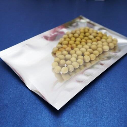 26 X 38CM Plain pocket, 100 X Translucent Plating Aluminium foil Bag - Front clear Silvery Foil T-shirt poly Pouch Heat sealable