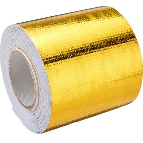 5M High Temperature Resistant Heat Insulation Sealing Fireproof Aluminum Foil Tape Thermal Resist for Car Exhaust Pipe