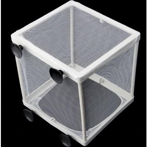 Fish Tank Aquarium Guppy Breeding Breeder Fish Baby Gauze Trap Box Isolator S/L