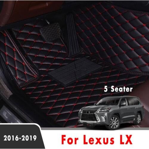 Car Floor Mats For Lexus LX 2019 2018 2017 2016 (5 Seater) Car Carpets Artificial Leather Rugs Custom Auto Interior Accessories