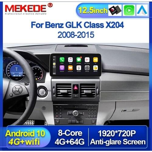 Wireless Carplay Android Auto Car Multimedia Player for Mercedes Benz GLK Class X204 2008 - 2015 Android 10 4+64G GPS Navigation