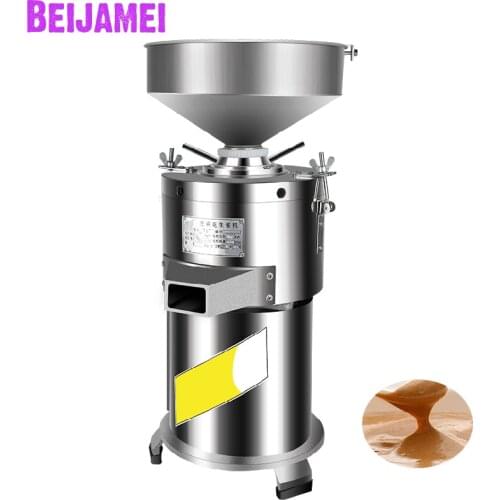 BEIJAMEI 220V Electric 30kg/h Peanut Butter Maker Machine Multifunctional Commercial Sesame Paste Sauce Grinder