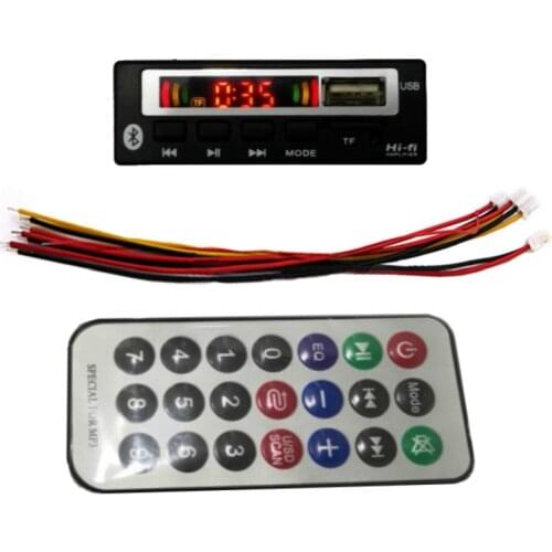 Wireless Bluetooth 5.0 Radio 12V MP3 WMA Decoder Board MP3 Player Car Audio USB TF FM Module with Remote Control