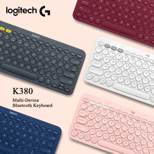Logitech K380 Multi-Device Bluetooth Wireless Keyboard Multi-Color for Laptop PC Tablet Desktop Windows MacOS Android IOS Chrome