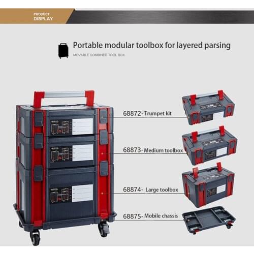 Tool Case Large Toolbox With Wheels Multi function Box Storage Multifunctional Full Professional Wheel Potable Suitcase Tools on