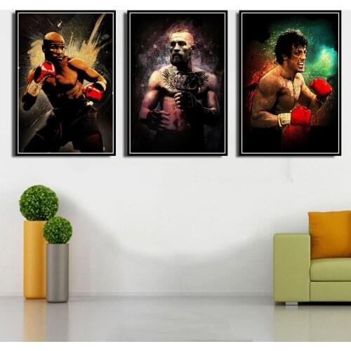 Canvas Painting Legends Sport Player Boxing Star Bodybuilding Posters and Prints Art Wall Pictures for Living Room Home Decor