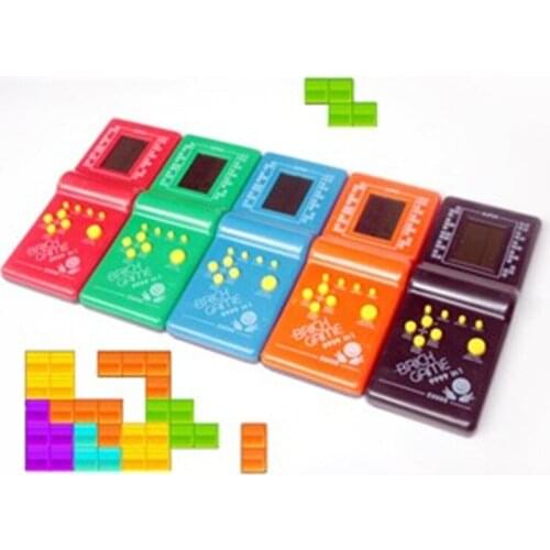 Classic Handheld Game Machine Tetris Brick Game Kids Game Machine with Game Music Playback without Battery dorpshipping