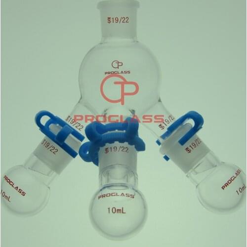 Laboratory Single Neck Pear Shaped Flask 10mL with 19/22 Joint