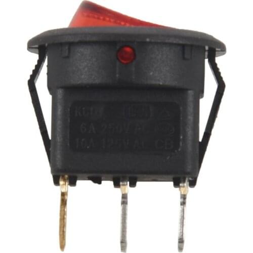 Hot Toggle Switch Bipolar ON OFF Red 3 Pin 20mm