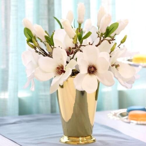 Silver/gold plated metal mini flower vase fashion vase wedding supplies props home decoration office table balcony freeshipping