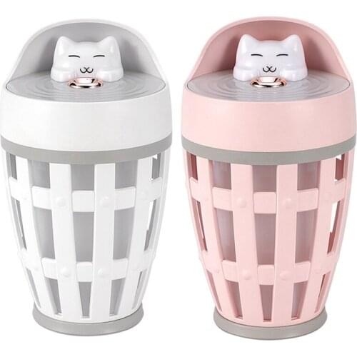 Cartoon Humidifier With Adjustable Mist Mode 260Ml Water Tank Lasts Up To 10 Hours 7 Color Led Lights Changing For Home