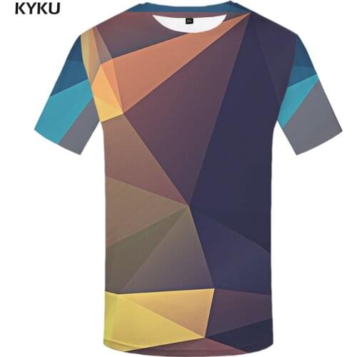 KYKU Brand Abstract T-shirt Men Psychedelic T-shirts 3d Colorful Funny T shirts Leisure Shirt Print Harajuku Tshirts Casual