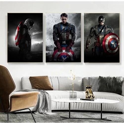 Diamond Painting Kit Marvel Avengers Captain America Poster Superhero Movie Diamond Embroidery Room Decor