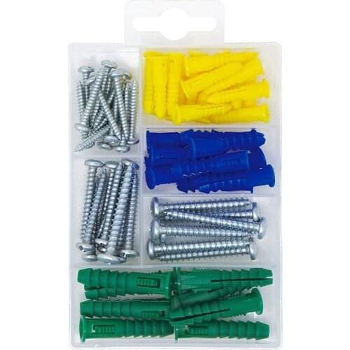 Expansion Screw Set, Self-Drilling Dry Wall Rib with Phillips Pan Head, Self-Tapping Screw Sorting Kit, 66 Pieces