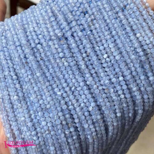 Natural Agates Stone Loose Small Beads High Quality 3mm Faceted Round Shape DIY Gem Jewelry Accessories 38cm wk344