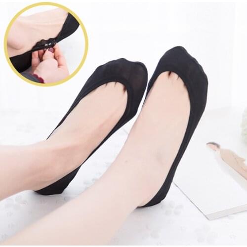 Ladies Adults Summer Invisible Boat Socks Antiskid Breathable Thin Socks Silicone Anti-Slip Low Cut Socks For Women