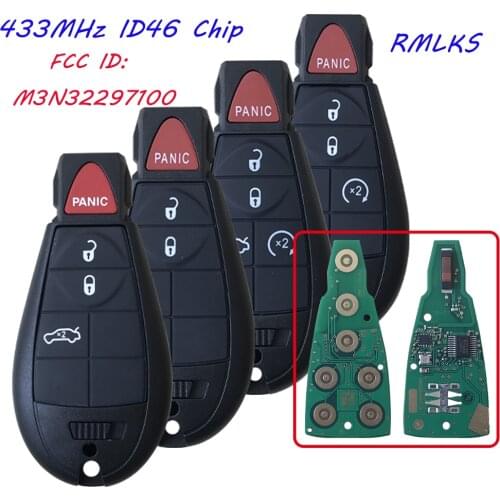 NEW 3/4/5 BUTTONS CAR KEY For DODGE DART KEYLESS REMOTE SMART KEY FOBIK FOB 56046773 M3N32297100 2012-2016 433MHZ /ID46 CHIP