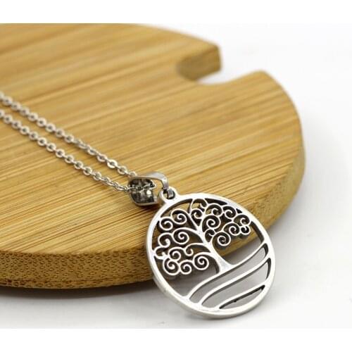 New popular European and American Pendant Stainless Steel Celtic Knot Life Tree Pendant Necklace