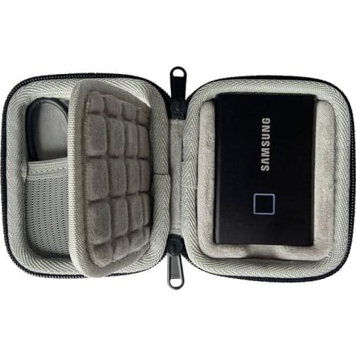 For Samsung T5 T7 Solid State Drive Carrying Case Portable Hard Shell Protection Bag Storage Box Single/Double Layer