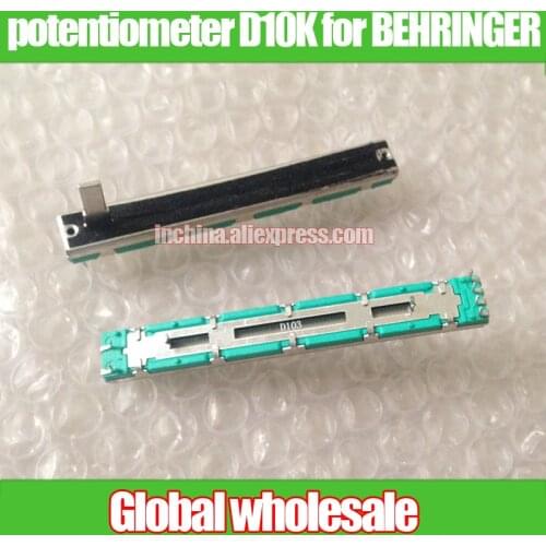 5pcs straight slide potentiometer D10K for BEHRINGER 1202 1204 1622 1832 Soundcraft FOLIO-4D103 / double linkage fader
